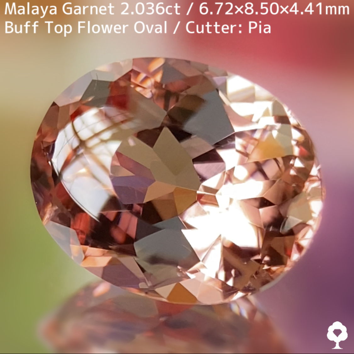 Malaya Garnet 2.036ct / Buff Top Flower Oval