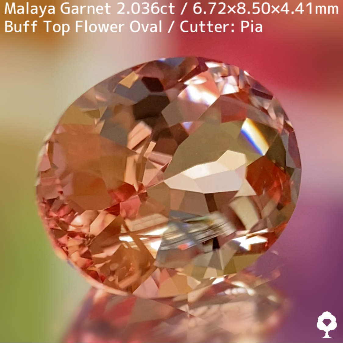Malaya Garnet 2.036ct / Buff Top Flower Oval