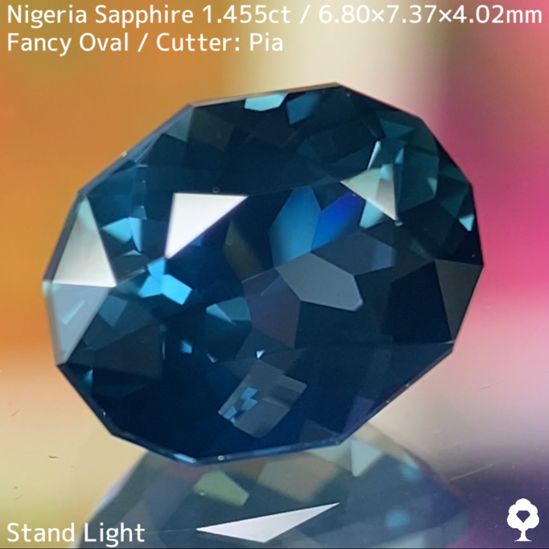Greenish Dark Blue Sapphire 1.455ct / Nigeria