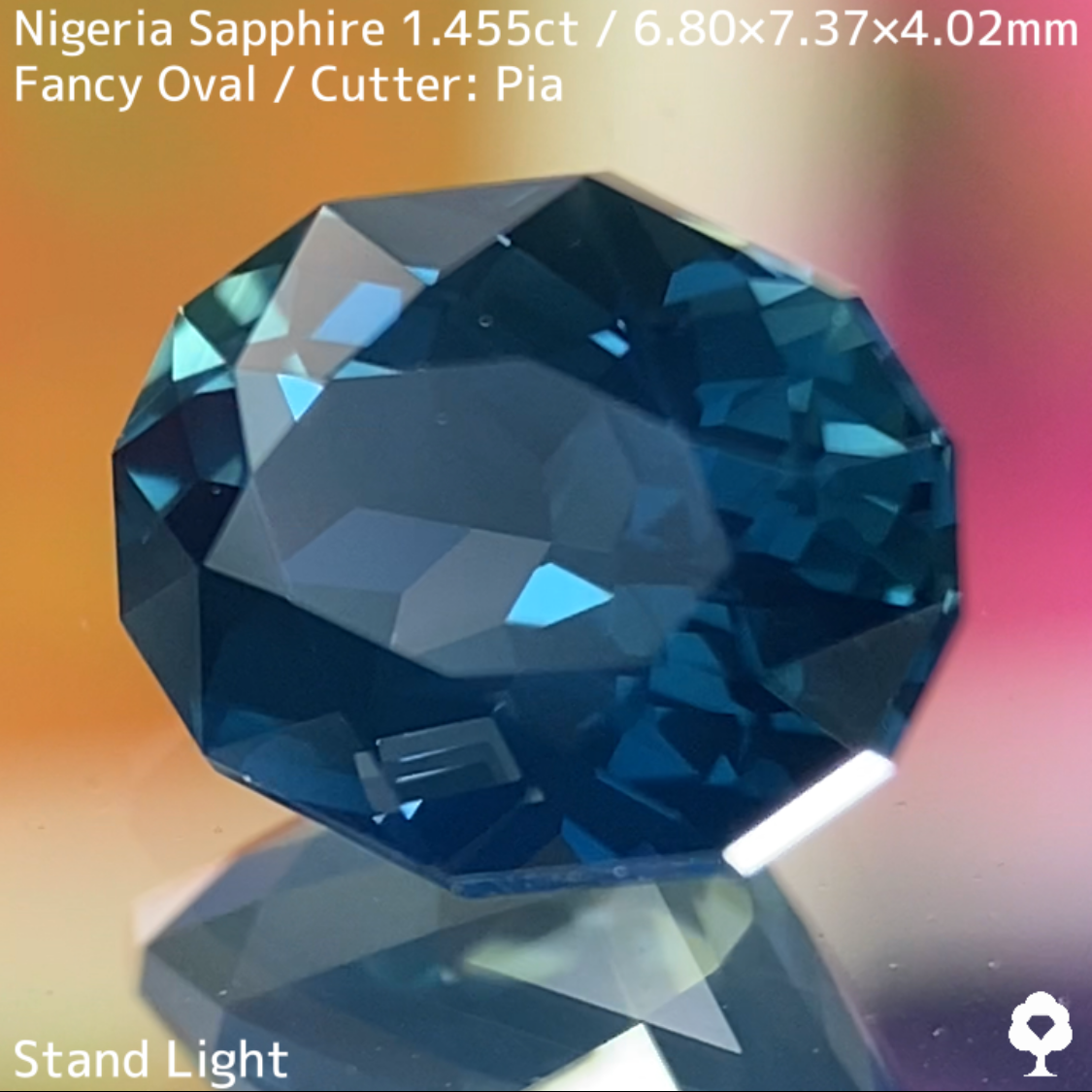 Greenish Dark Blue Sapphire 1.455ct / Nigeria