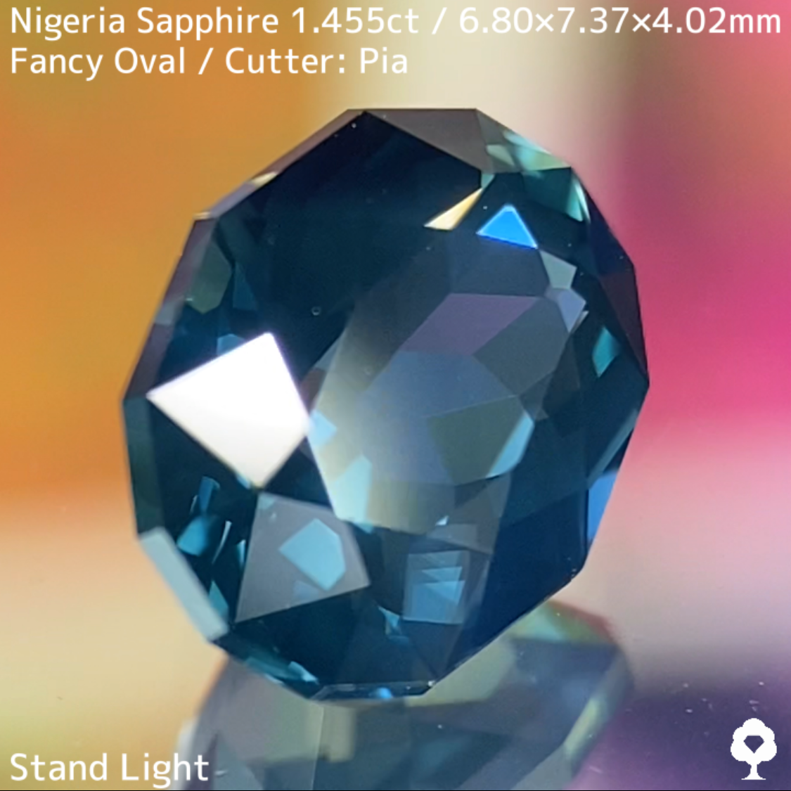 Greenish Dark Blue Sapphire 1.455ct / Nigeria
