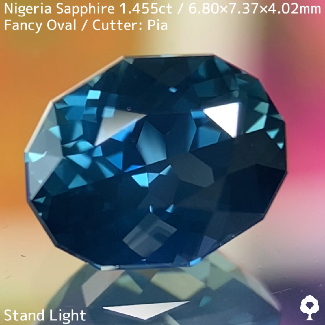 Greenish Dark Blue Sapphire 1.455ct / Nigeria