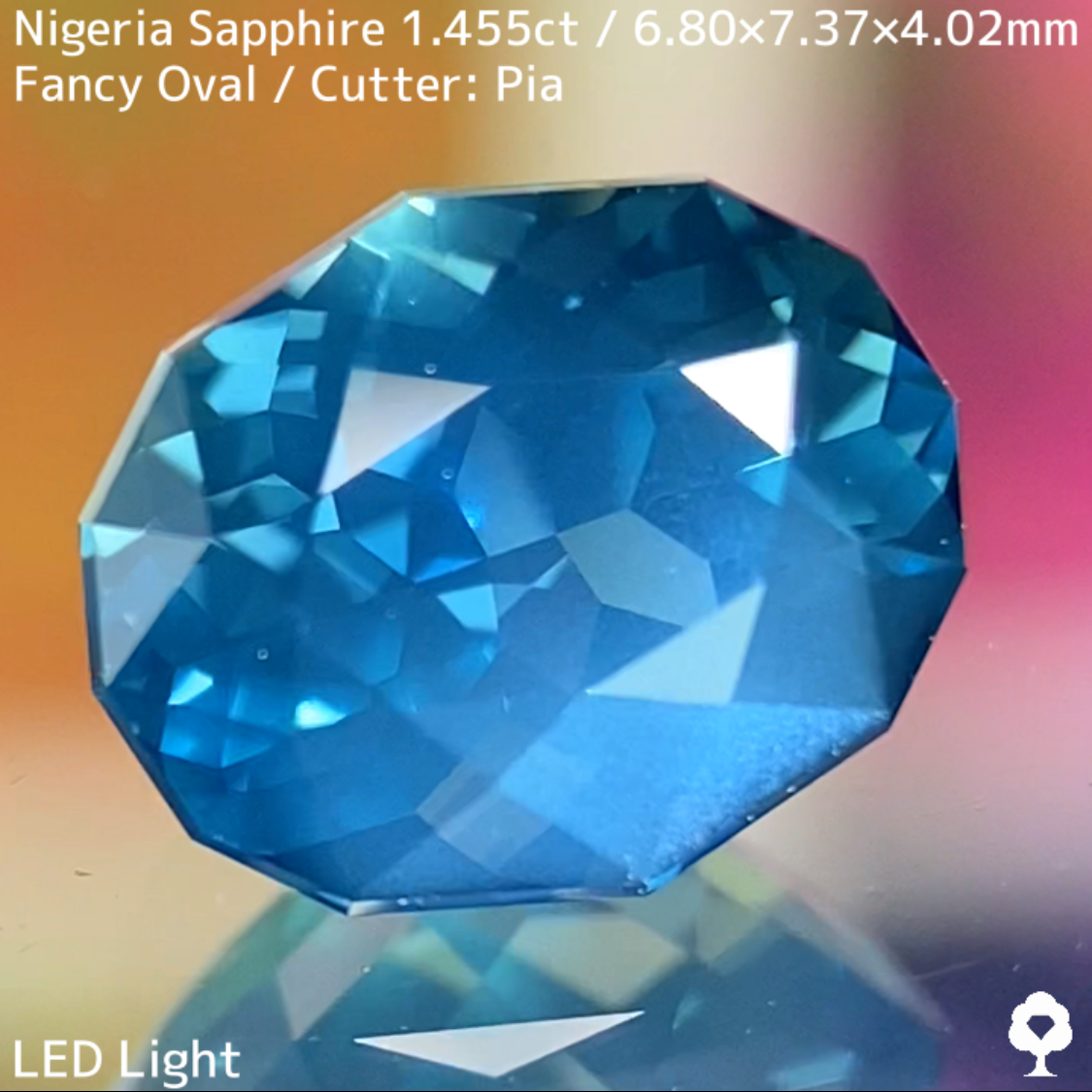 Greenish Dark Blue Sapphire 1.455ct / Nigeria