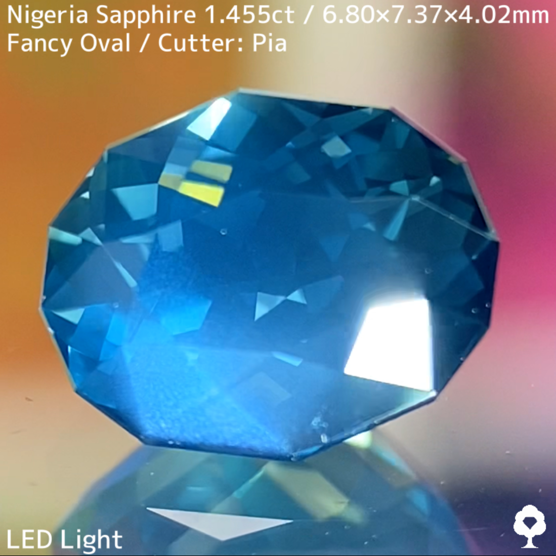 Greenish Dark Blue Sapphire 1.455ct / Nigeria