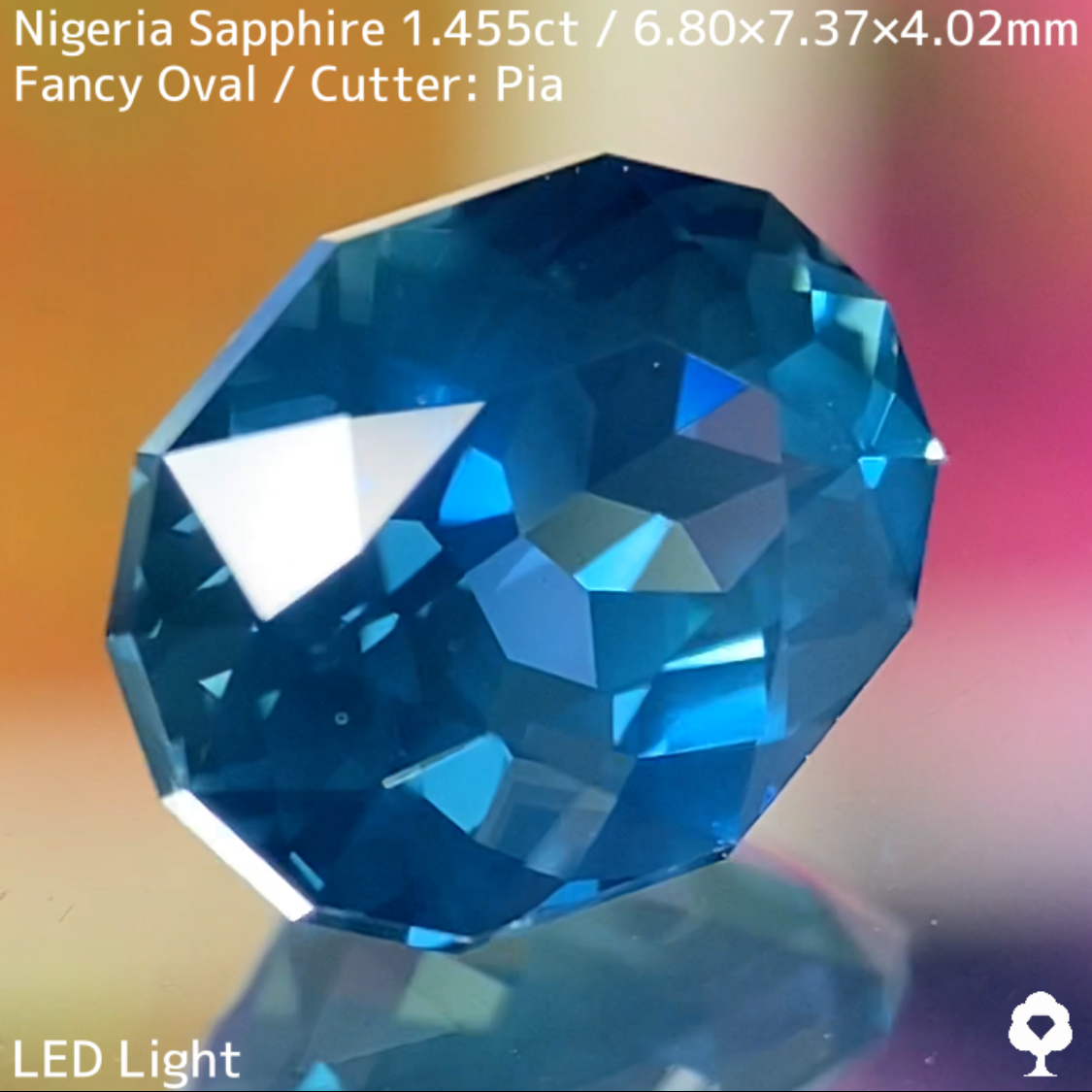 Greenish Dark Blue Sapphire 1.455ct / Nigeria