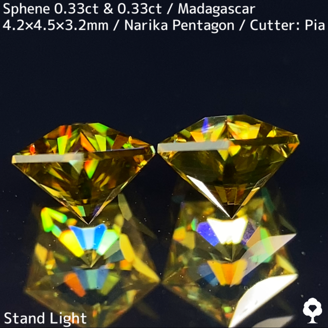 Sphene 2pc Set 0.33ct & 0.33ct / Madagascar
