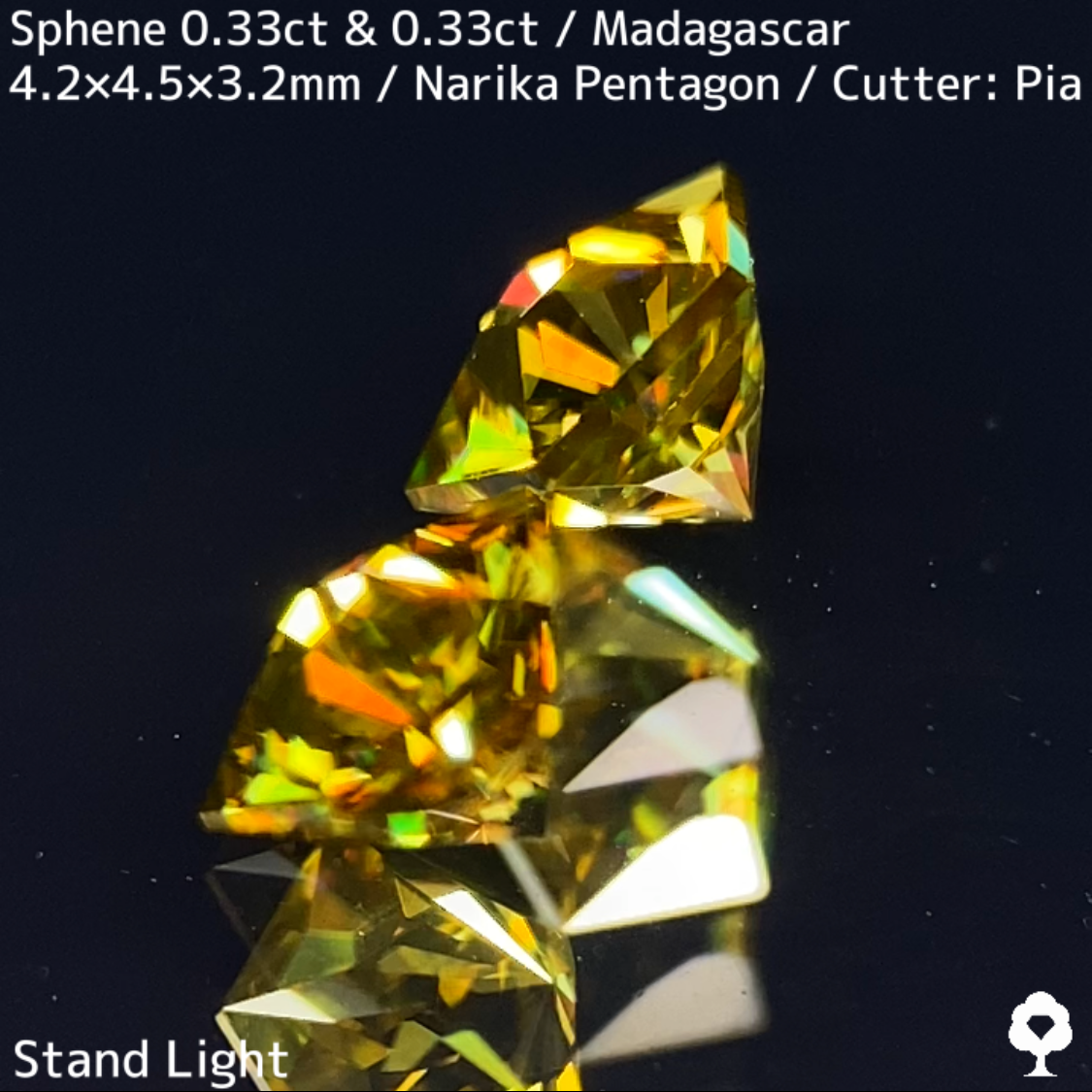 Sphene 2pc Set 0.33ct & 0.33ct / Madagascar