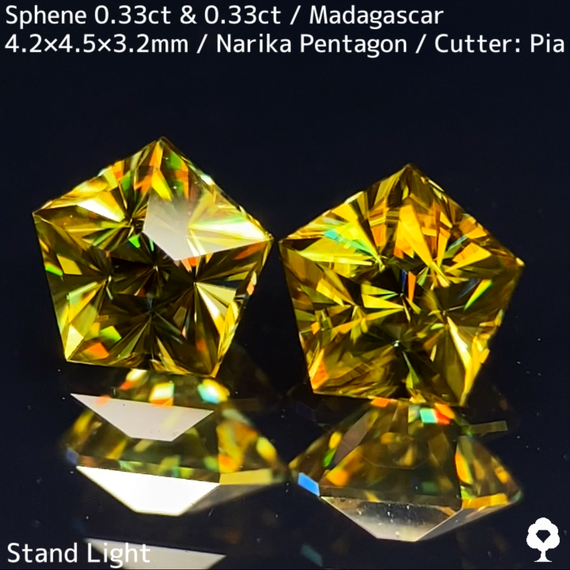 Sphene 2pc Set 0.33ct & 0.33ct / Madagascar