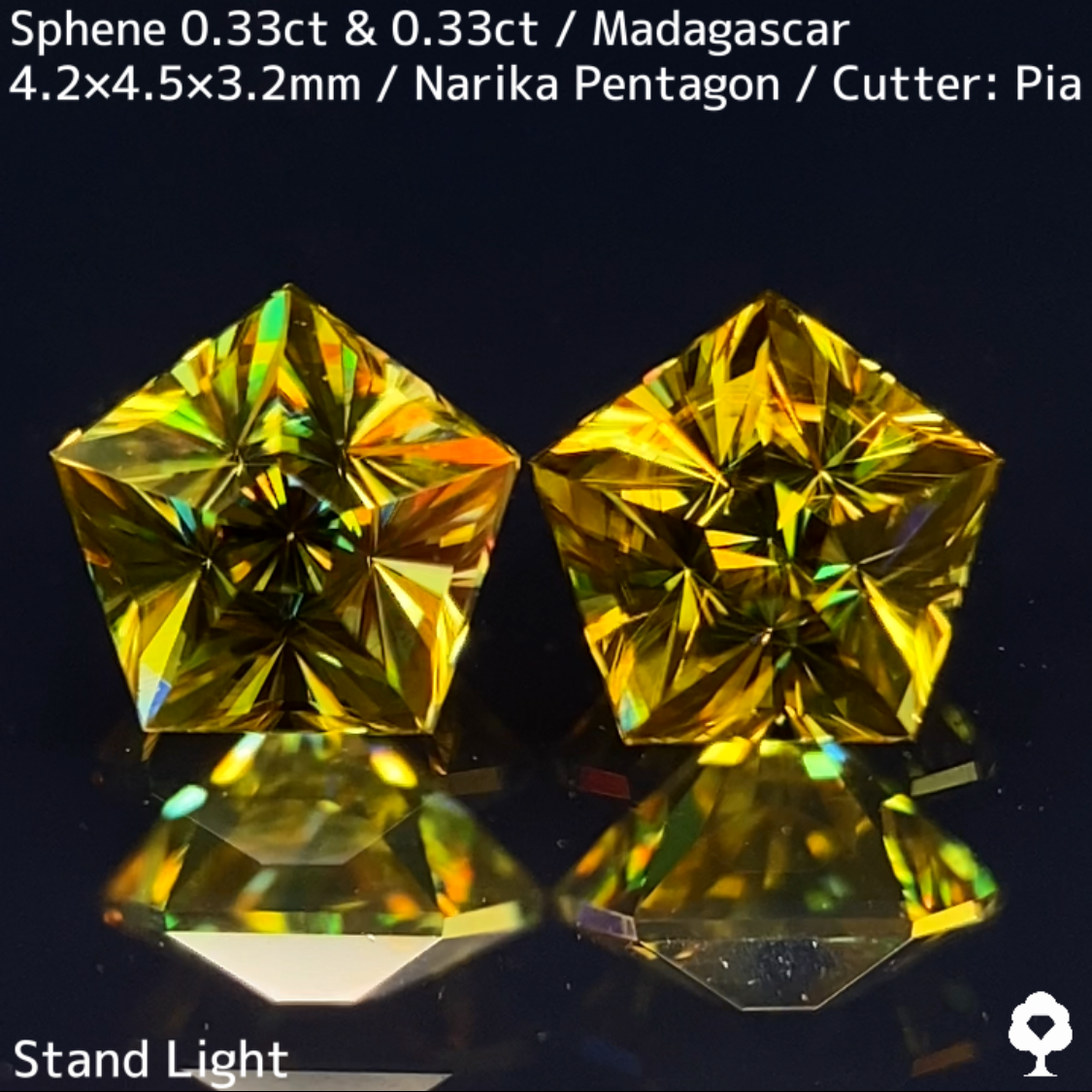 Sphene 2pc Set 0.33ct & 0.33ct / Madagascar