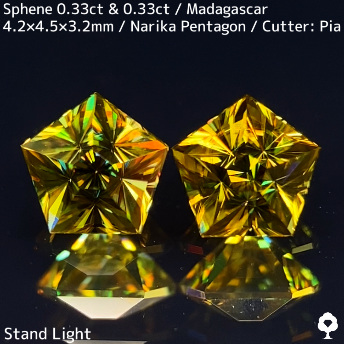 Sphene 2pc Set 0.33ct & 0.33ct / Madagascar