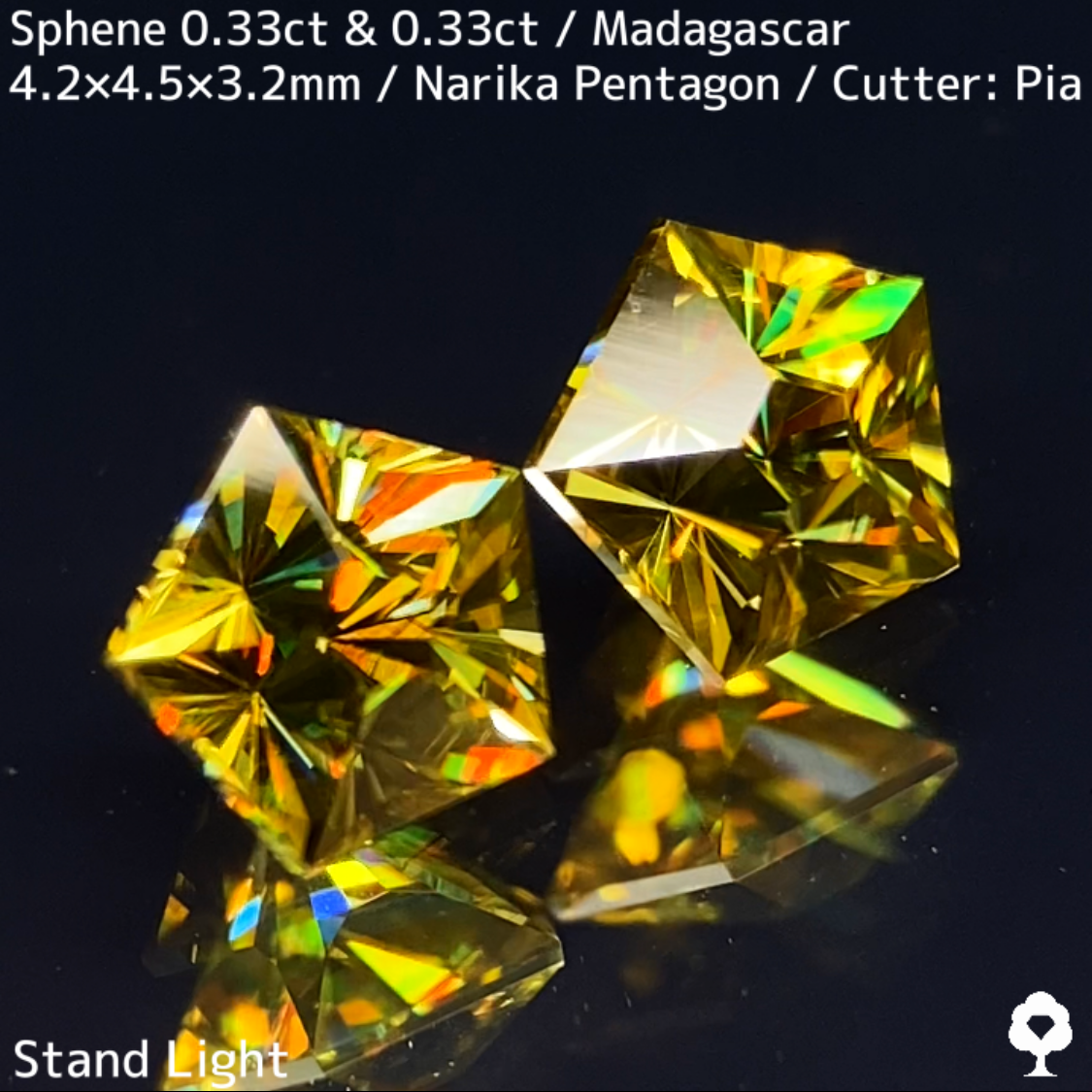 Sphene 2pc Set 0.33ct & 0.33ct / Madagascar