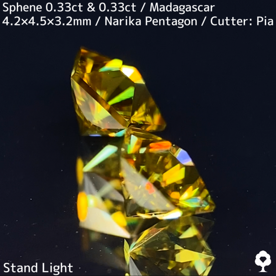 Sphene 2pc Set 0.33ct & 0.33ct / Madagascar