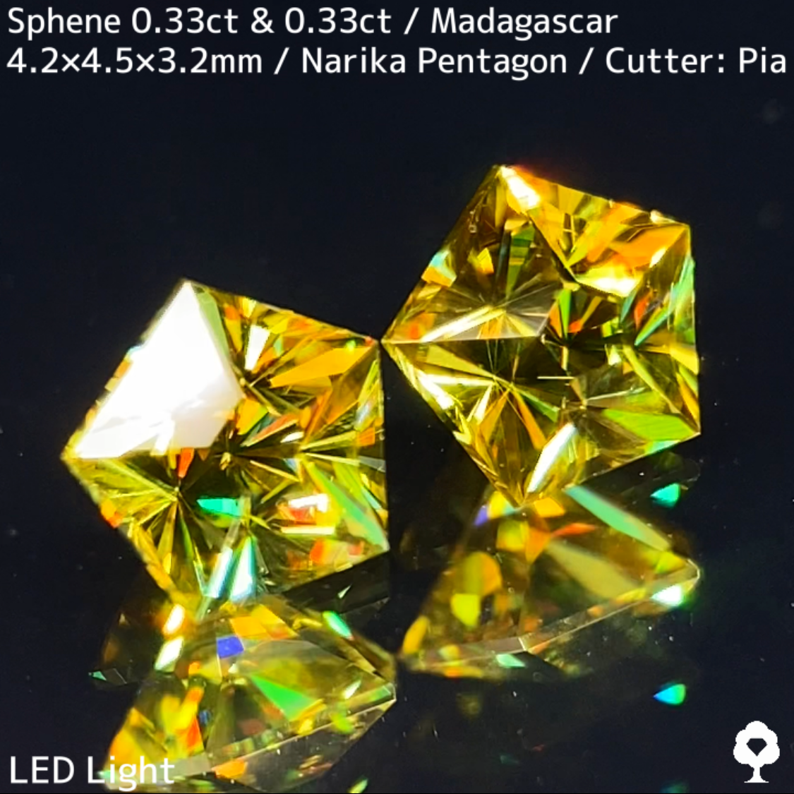 Sphene 2pc Set 0.33ct & 0.33ct / Madagascar