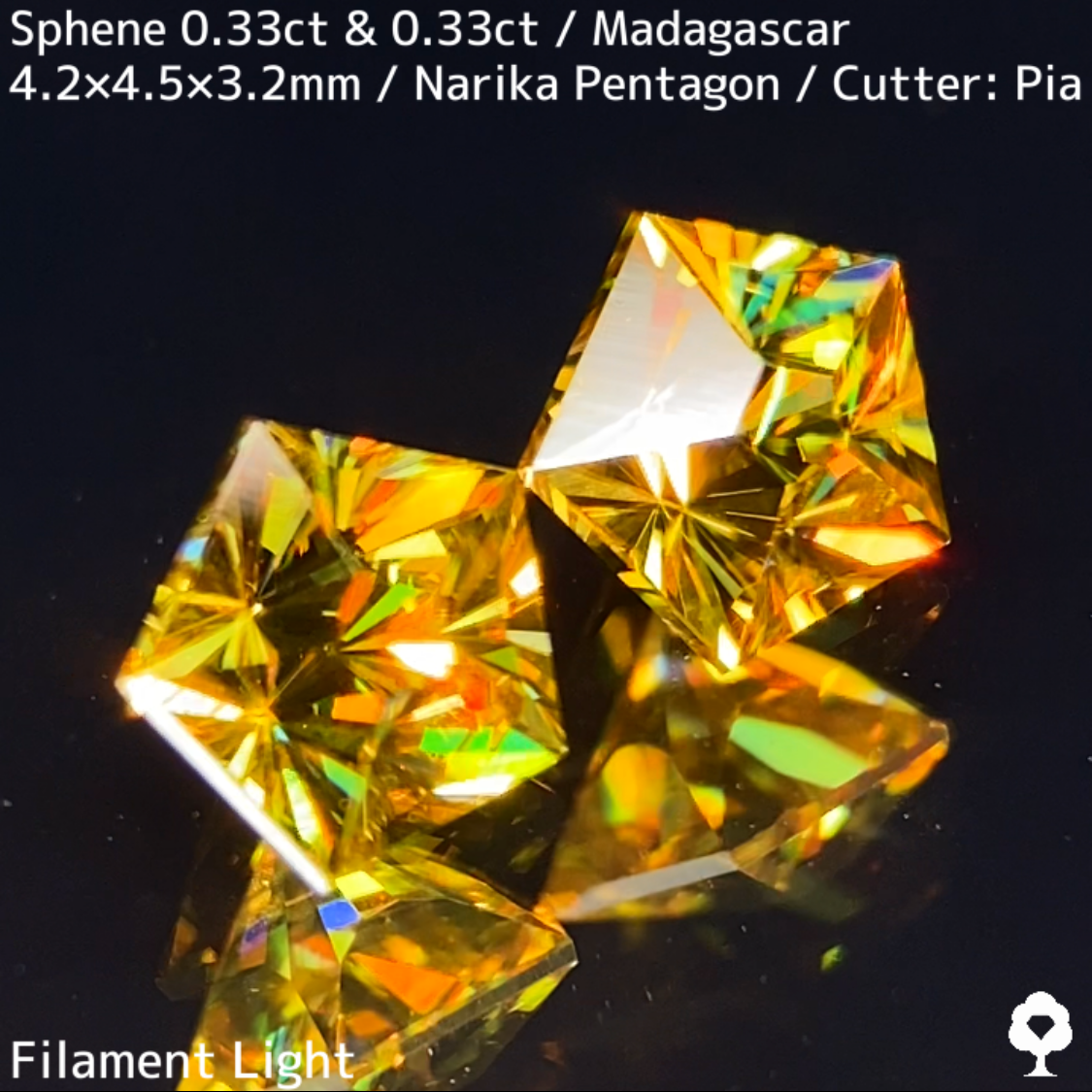 Sphene 2pc Set 0.33ct & 0.33ct / Madagascar