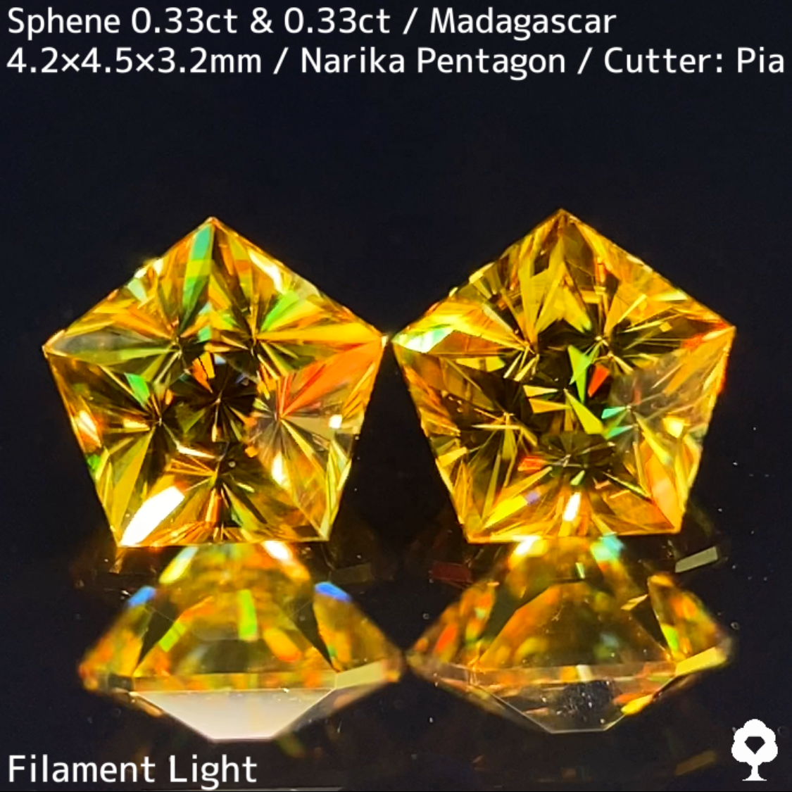 Sphene 2pc Set 0.33ct & 0.33ct / Madagascar