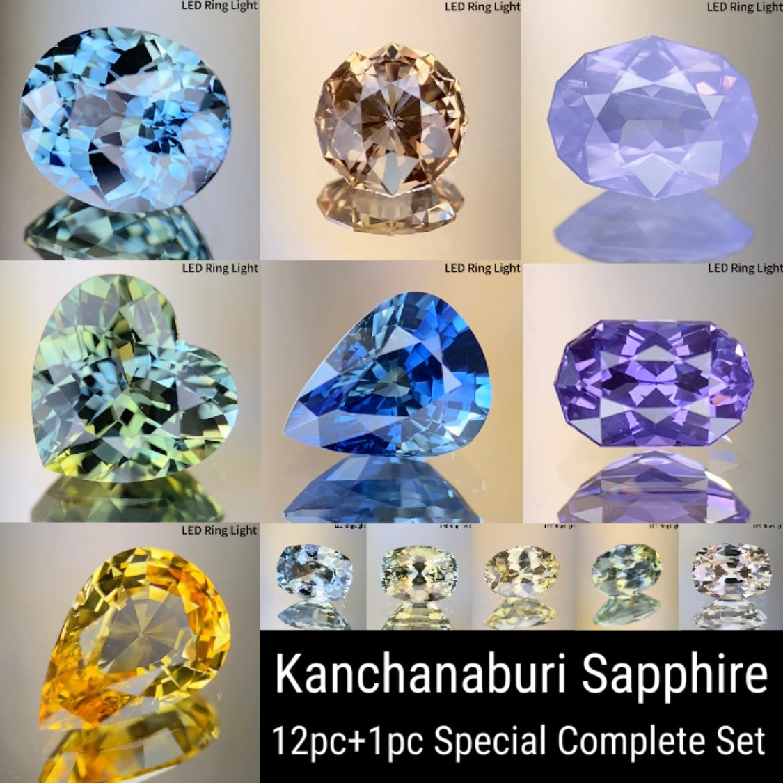 Kanchanaburi Sapphire Complete Set 12pc+1pc