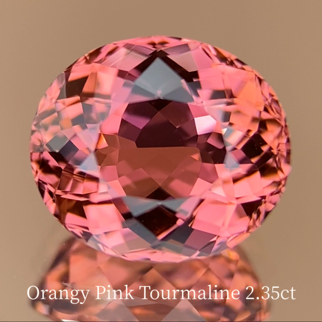 Orangy Pink Tourmaline 2.358ct