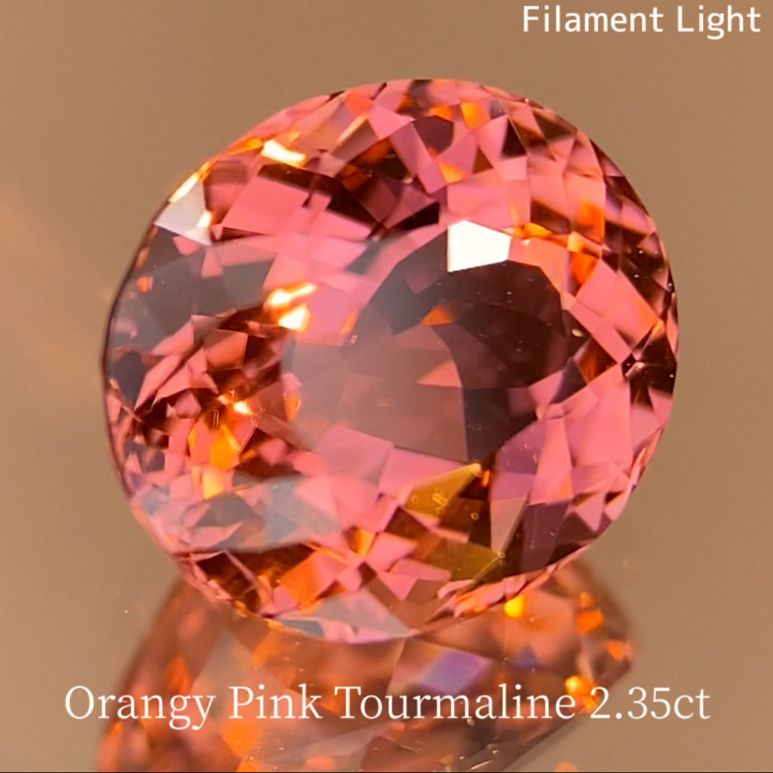 Orangy Pink Tourmaline 2.358ct