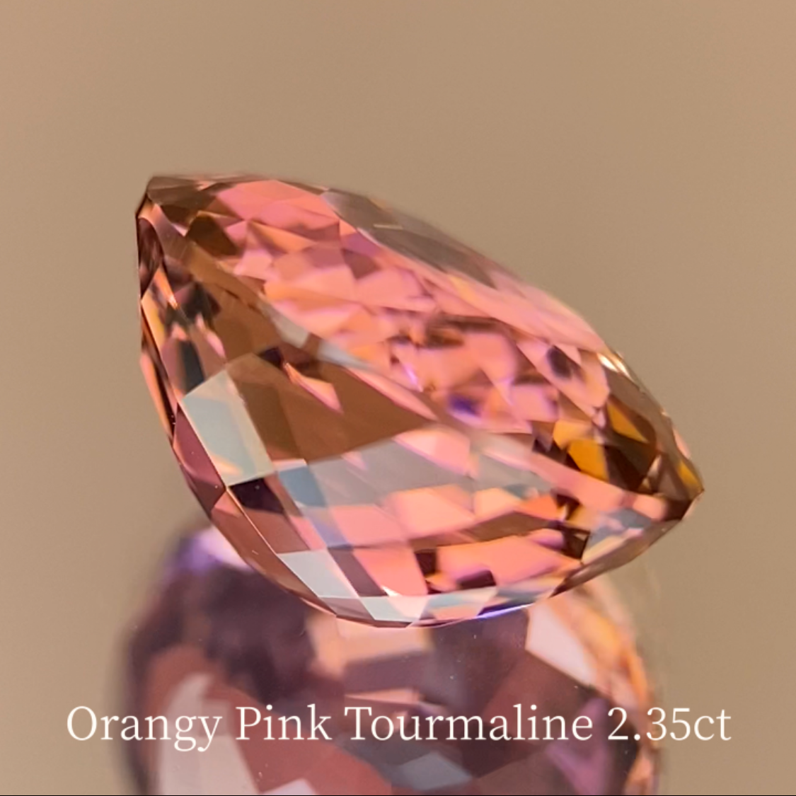 Orangy Pink Tourmaline 2.358ct