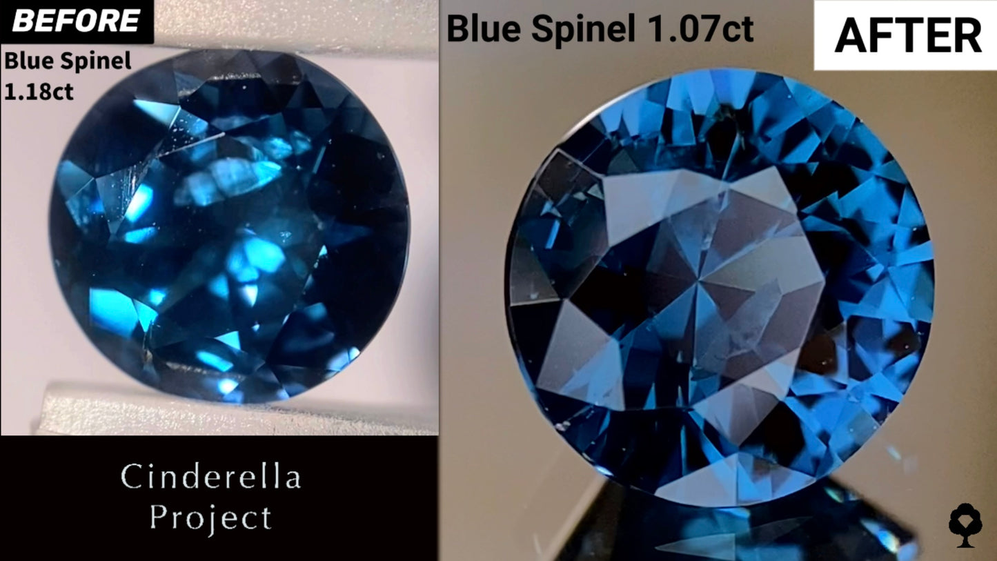 【Cinderella Project】Blue Spinel 1.18ct→1.07ct