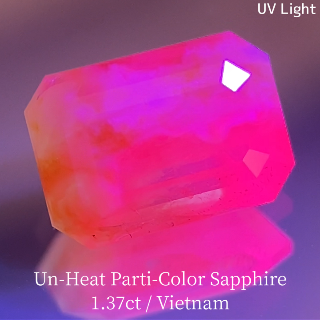 Un-Heat Parti-Color Sapphire 1.37ct / Vietnam