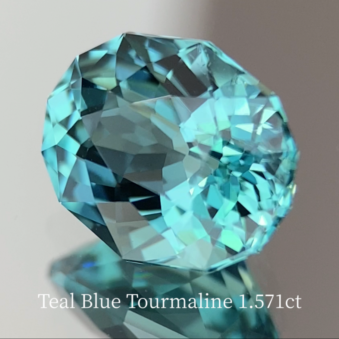 Teal Blue Tourmaline 1.571ct