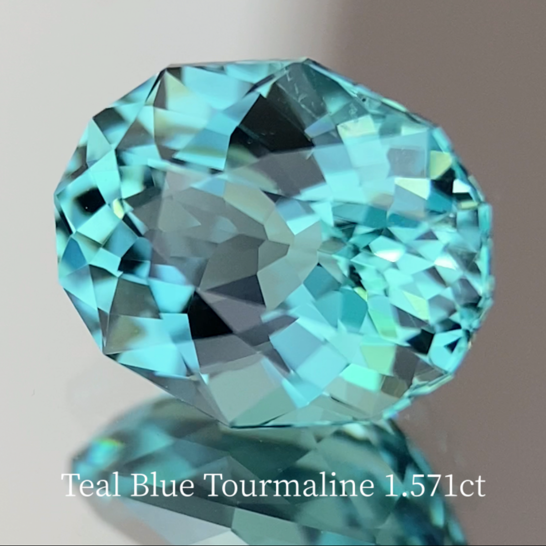 Teal Blue Tourmaline 1.571ct