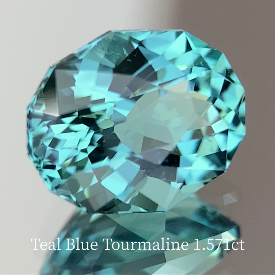Teal Blue Tourmaline 1.571ct