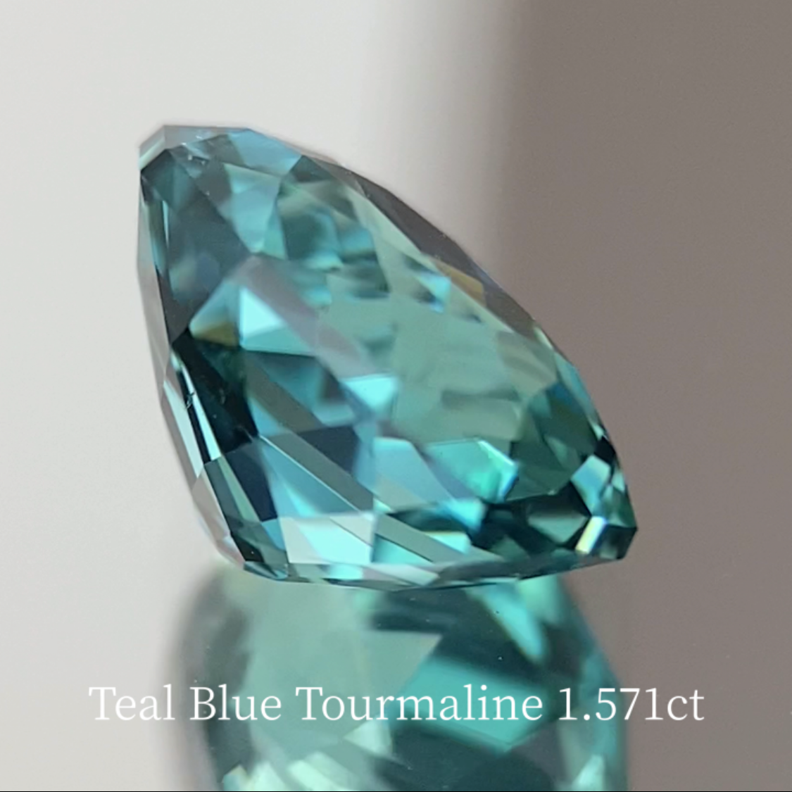 Teal Blue Tourmaline 1.571ct