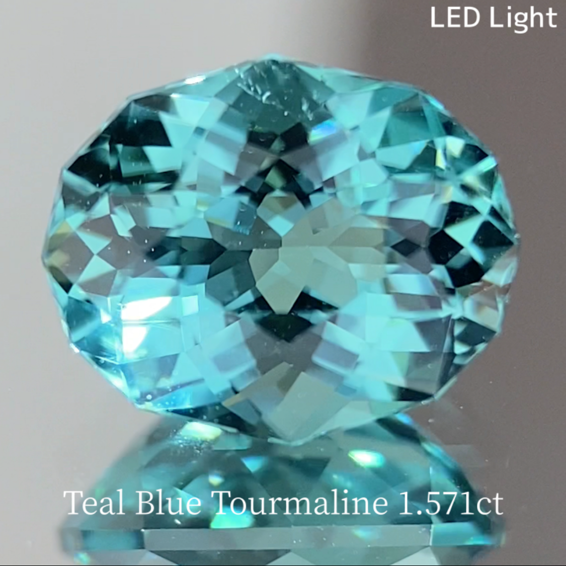 Teal Blue Tourmaline 1.571ct