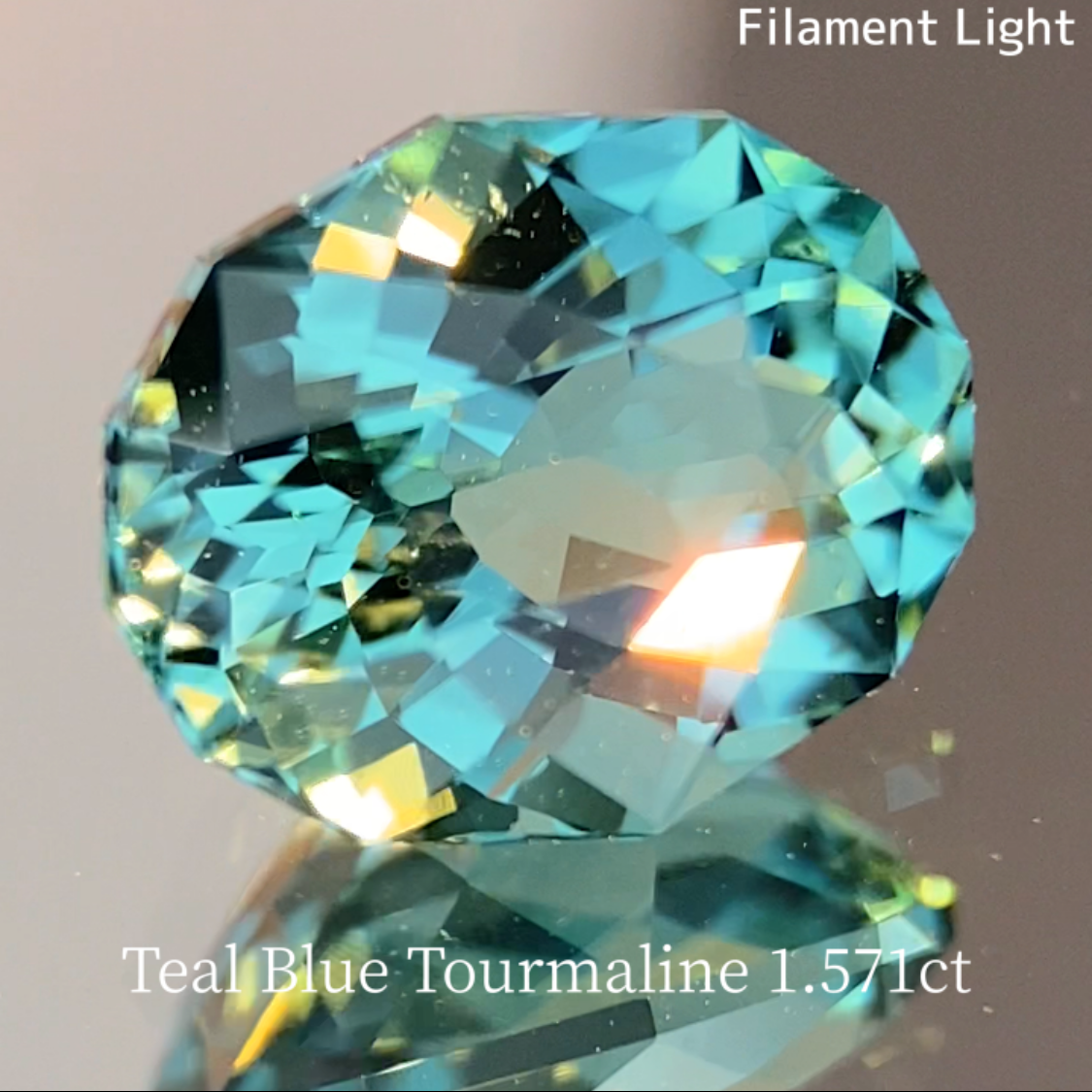 Teal Blue Tourmaline 1.571ct