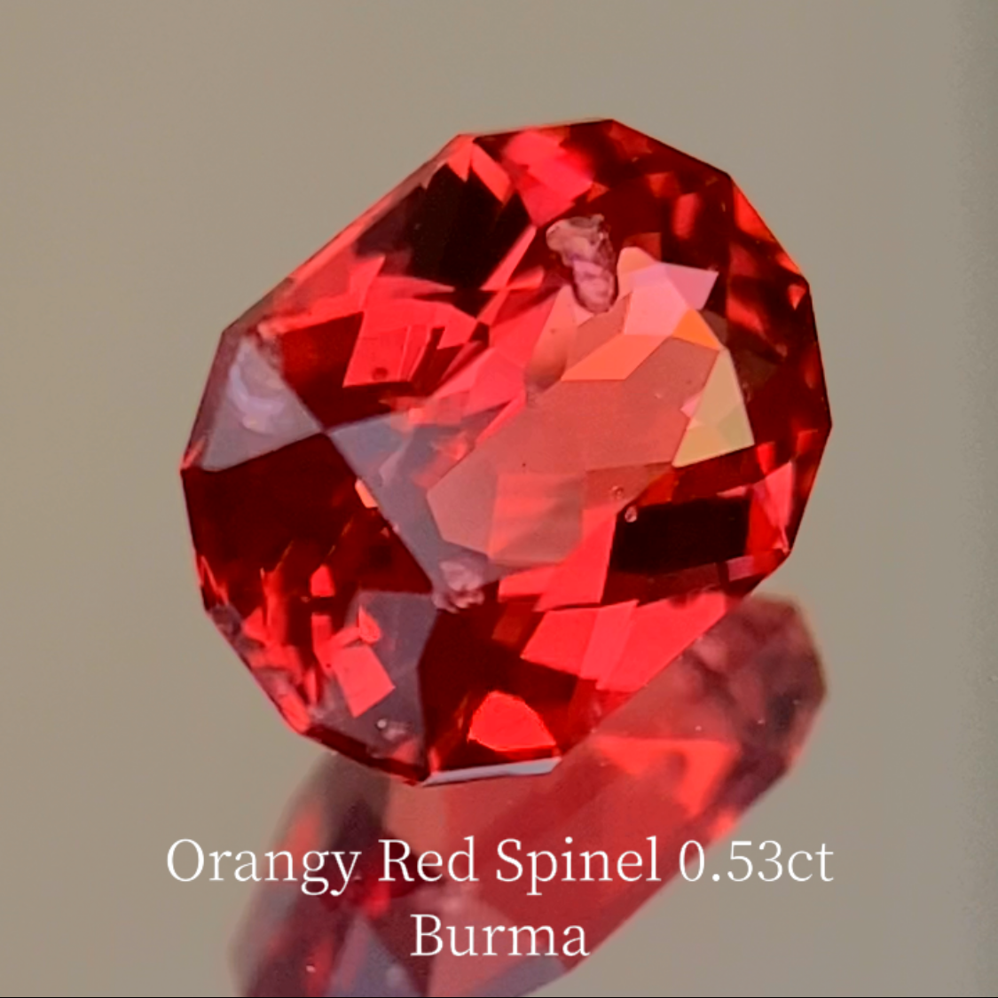 Orangy Red Spinel 0.534ct / Burma