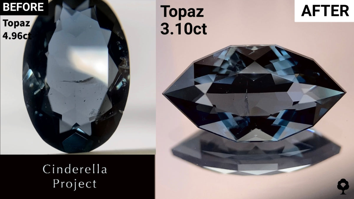 【Cinderella Project】Topaz 4.96ct → 3.10ct