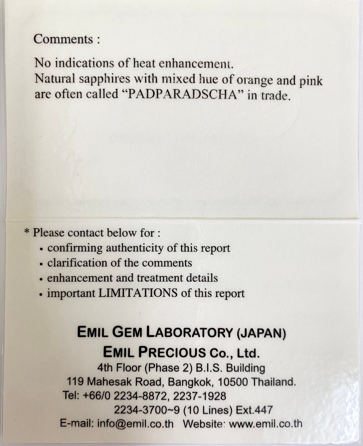 Un-Heat Padparadscha Sapphire 1.136ct / Vietnam