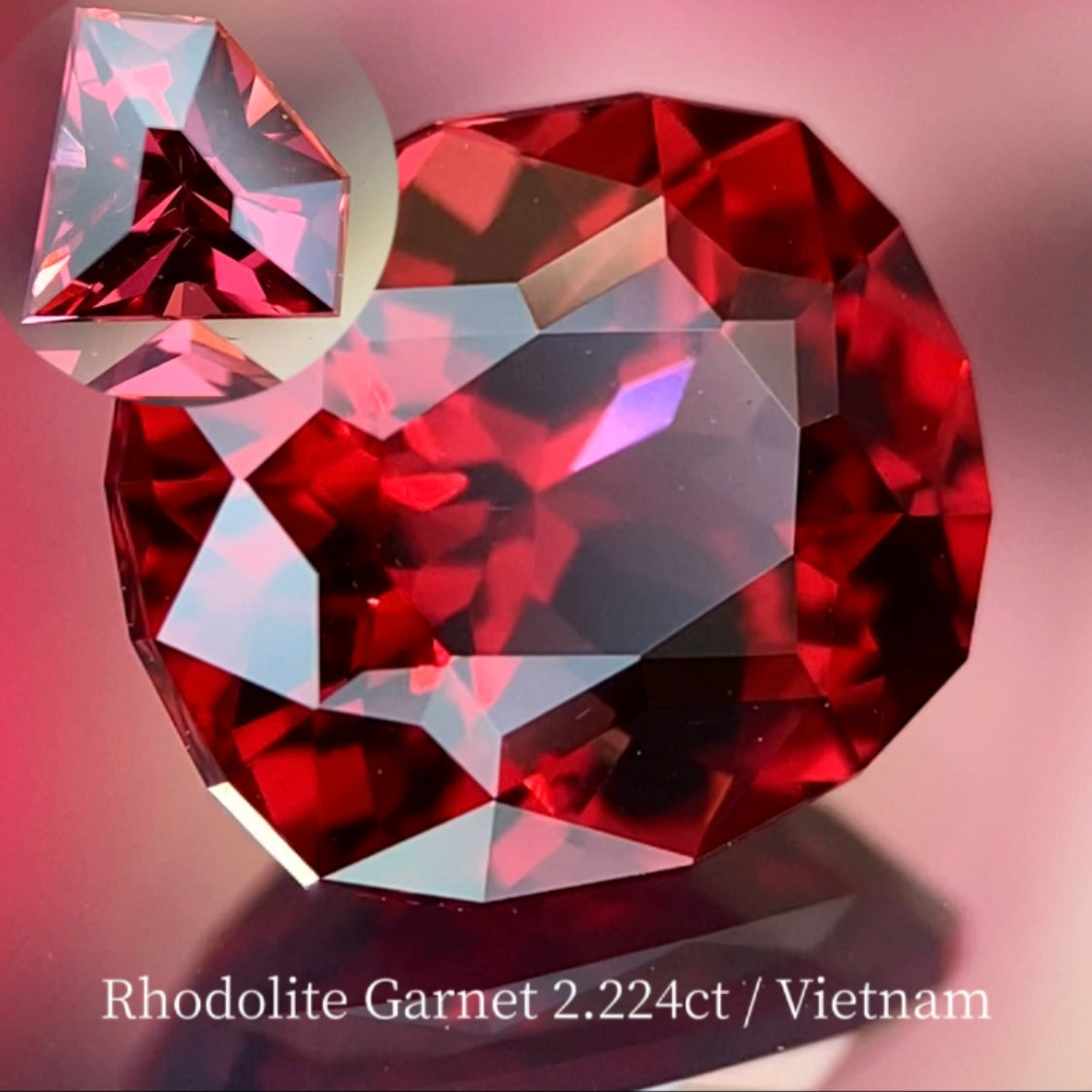Rhodolite Garnet 2.224ct / Vietnam & Rhodolite Garnet0.38ct