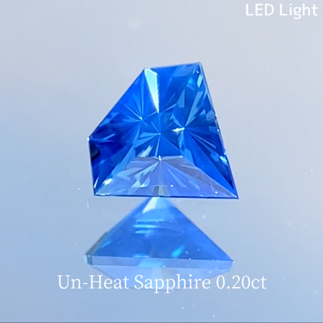 New Gem Shape 3pc Set / Colorless Topaz 3.03ct / Pink Spinel 0.621ct / Un-Heat Sapphire 0.20ct