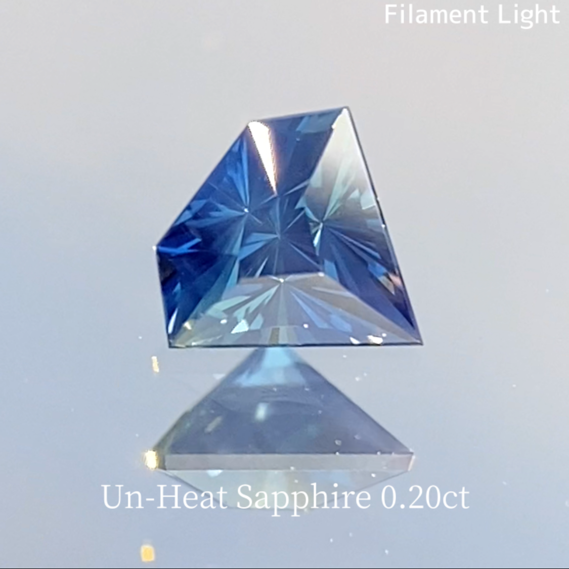 New Gem Shape 3pc Set / Colorless Topaz 3.03ct / Pink Spinel 0.621ct / Un-Heat Sapphire 0.20ct