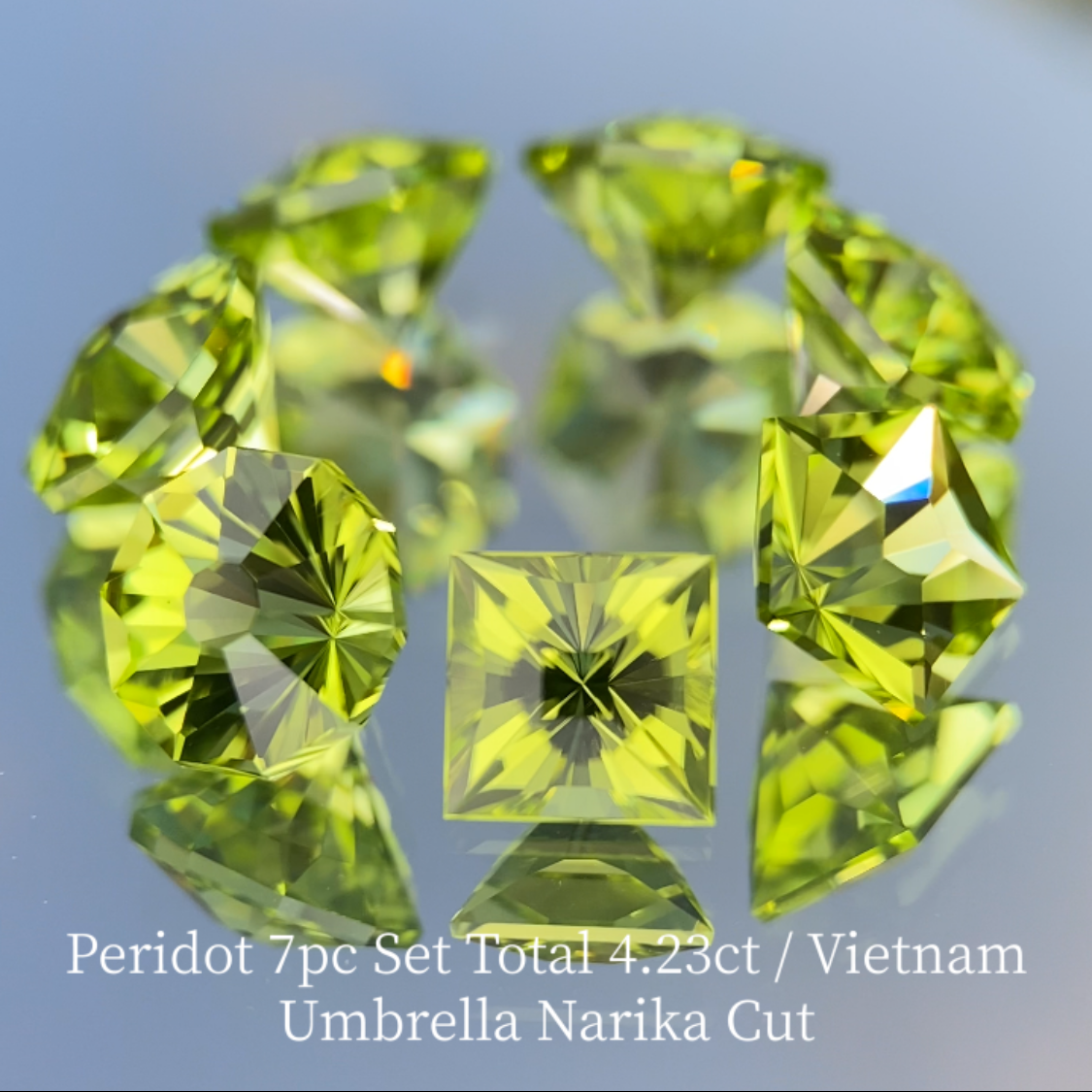Peridot 7pc Set Total 4.23ct / Vietnam