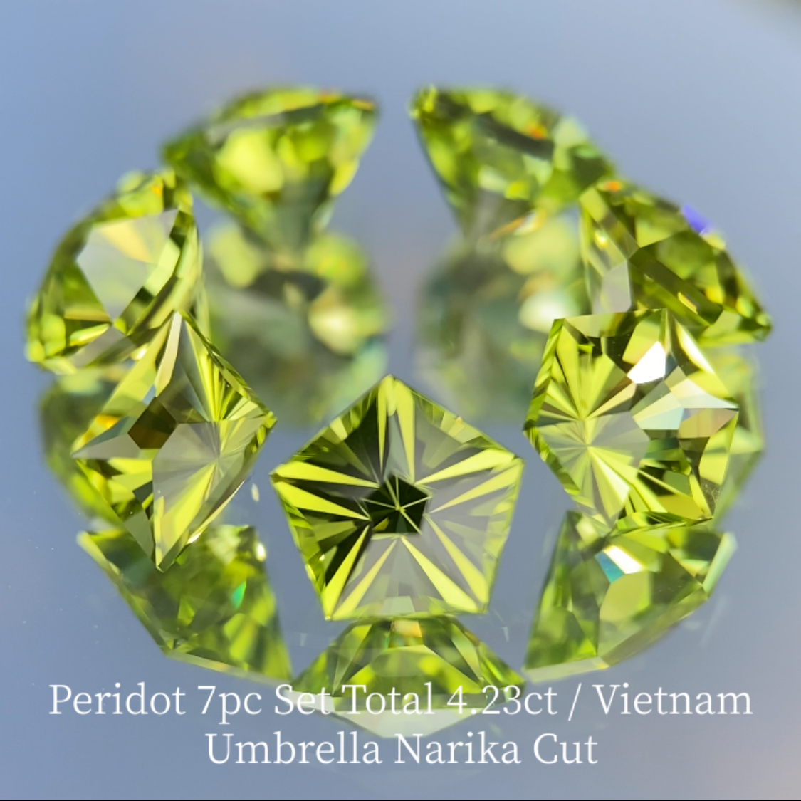 Peridot 7pc Set Total 4.23ct / Vietnam
