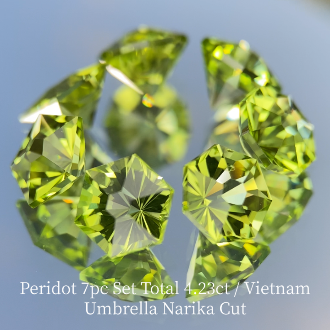 Peridot 7pc Set Total 4.23ct / Vietnam