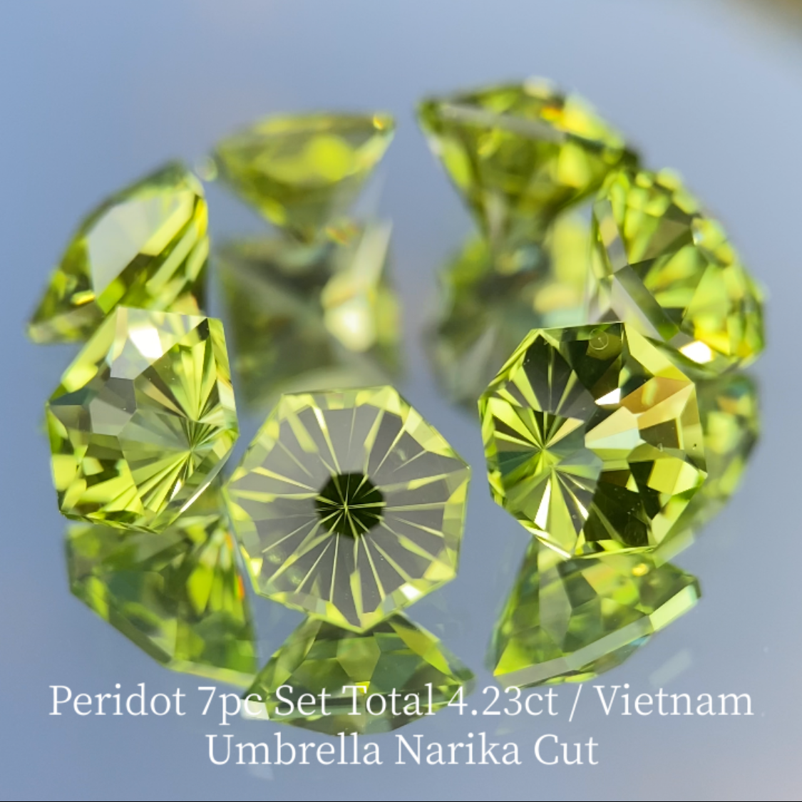 Peridot 7pc Set Total 4.23ct / Vietnam