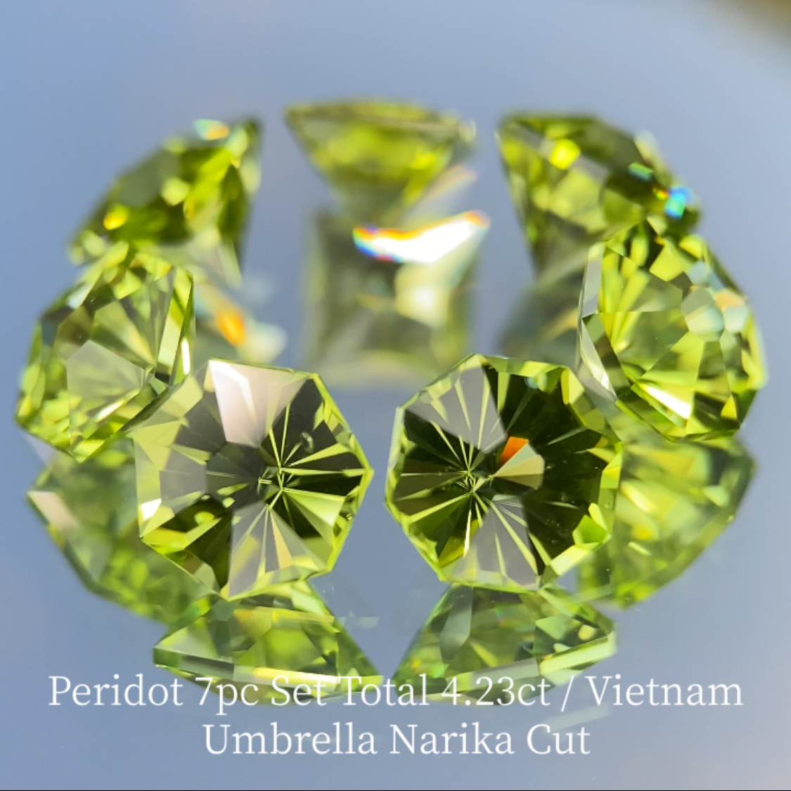 Peridot 7pc Set Total 4.23ct / Vietnam