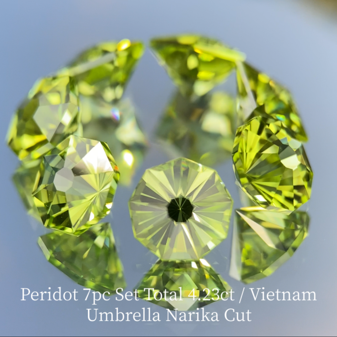 Peridot 7pc Set Total 4.23ct / Vietnam