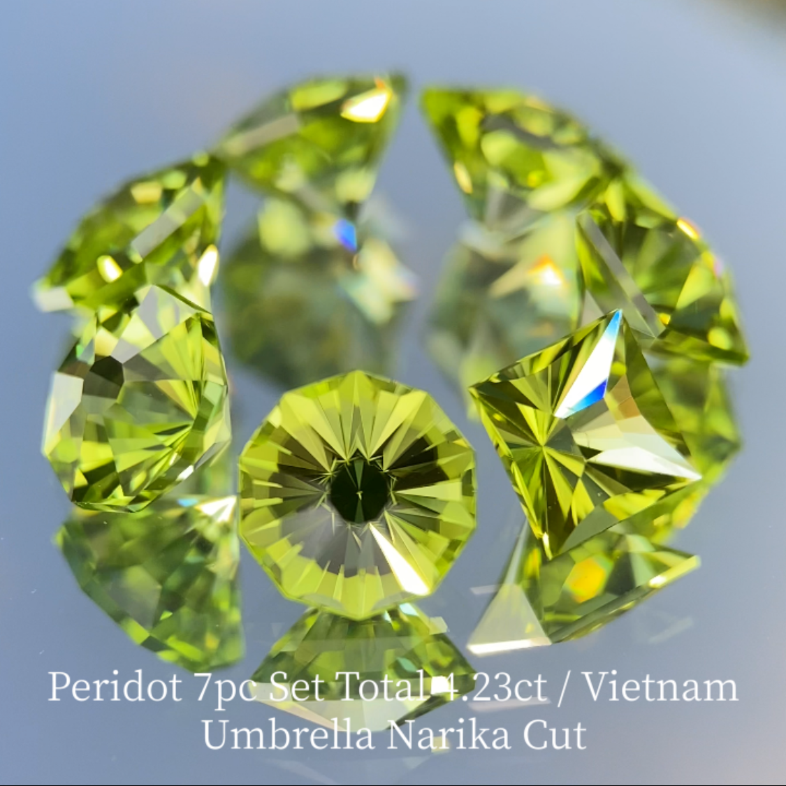 Peridot 7pc Set Total 4.23ct / Vietnam
