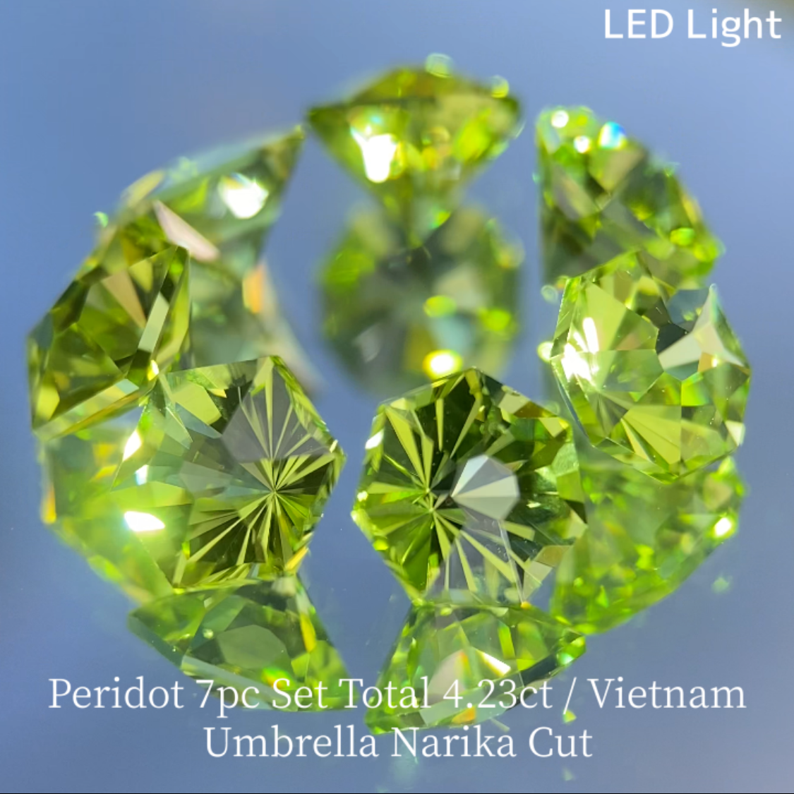 Peridot 7pc Set Total 4.23ct / Vietnam