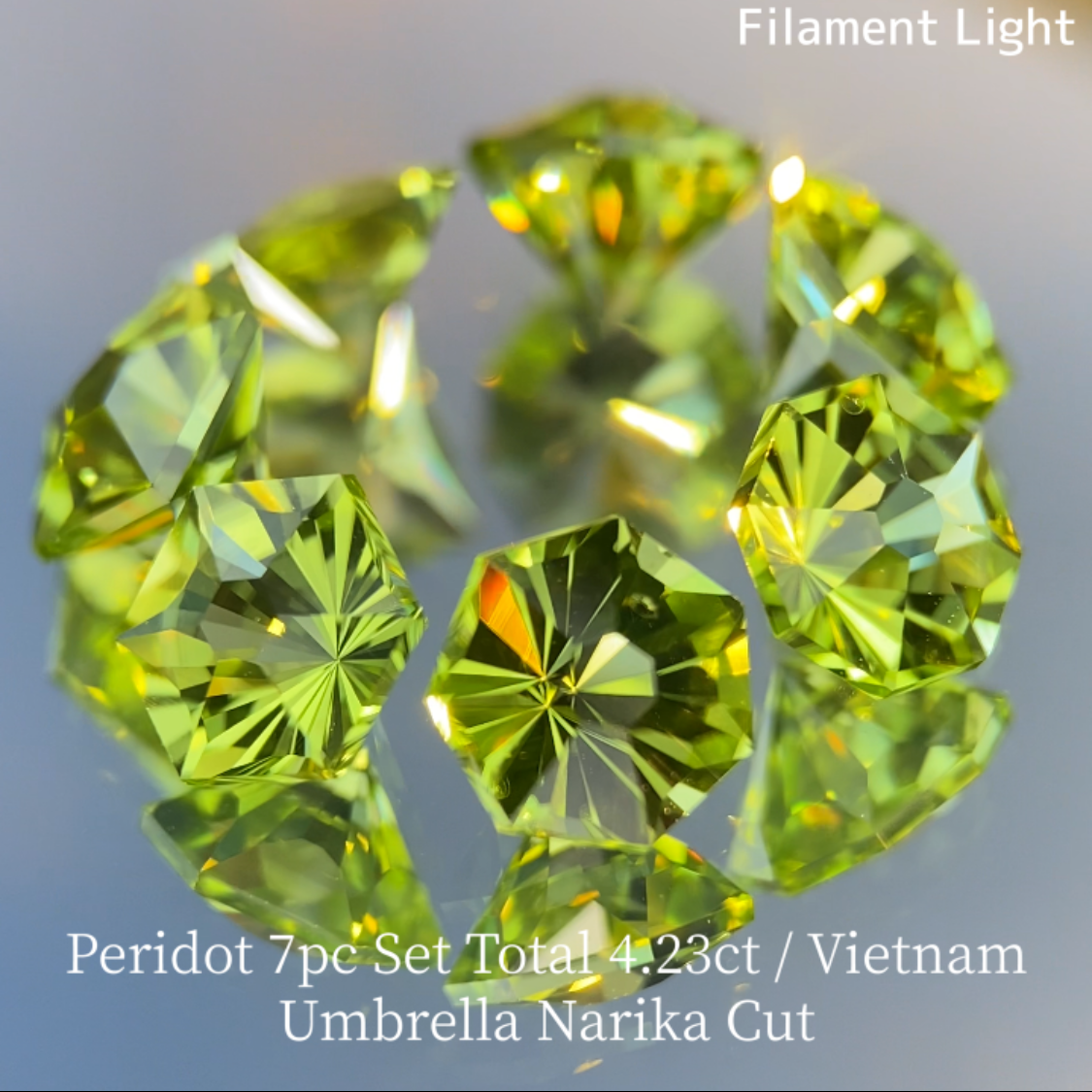 Peridot 7pc Set Total 4.23ct / Vietnam