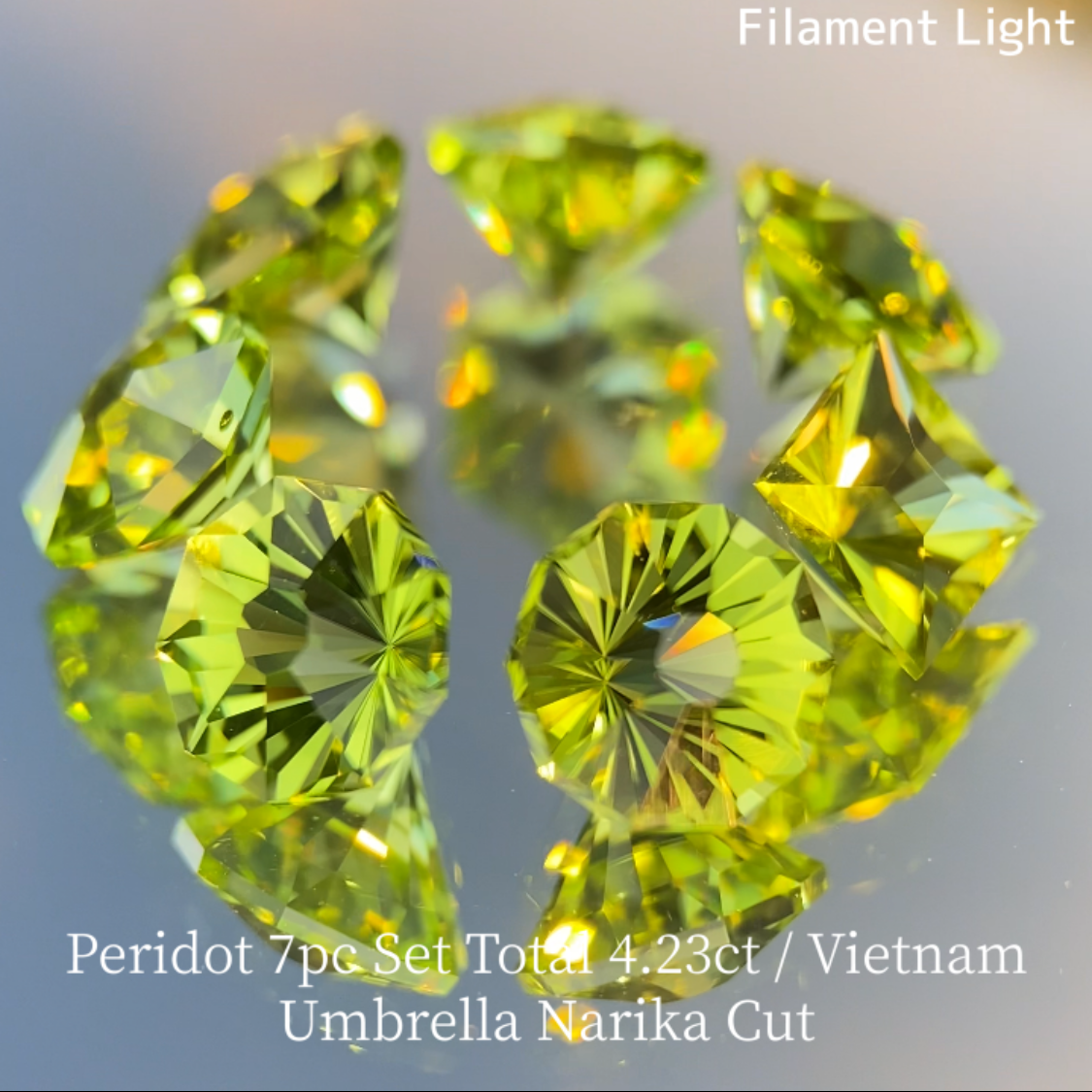 Peridot 7pc Set Total 4.23ct / Vietnam
