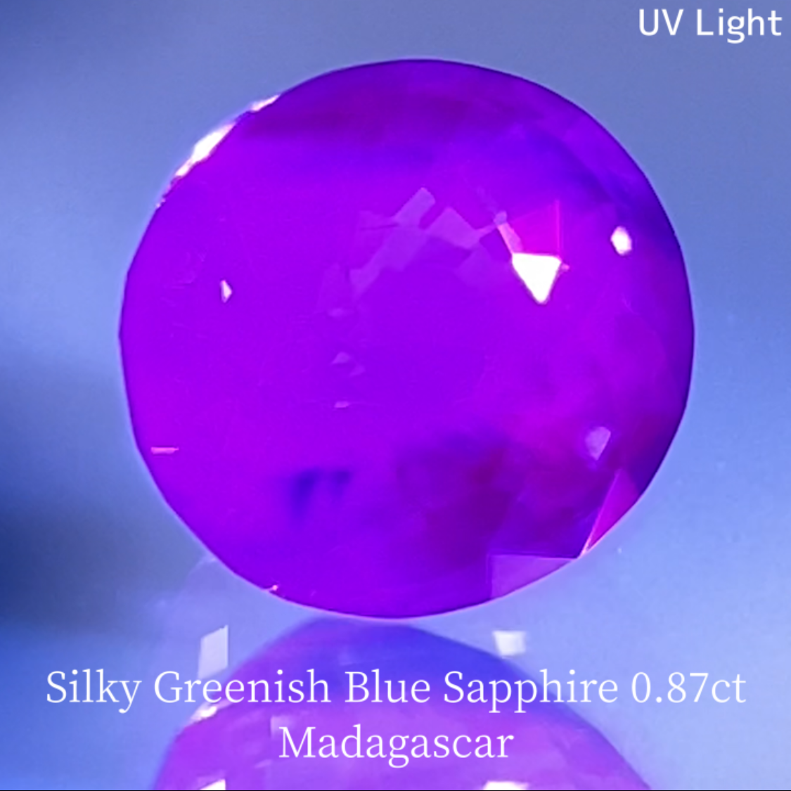 "Super Gira" Silky Greenish Blue Sapphire 0.87ct / Madagascar