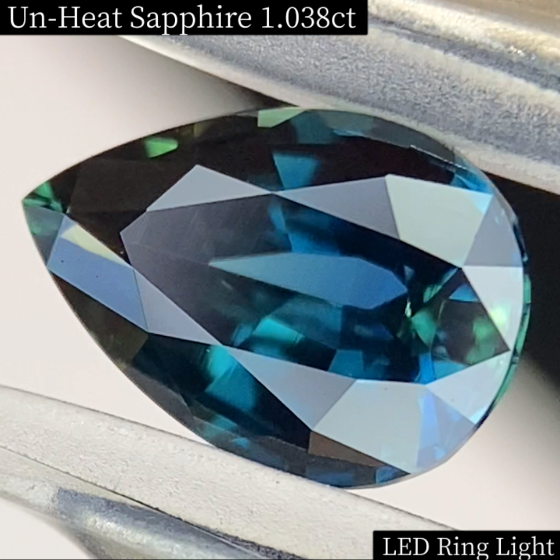 Un-Heat Green Blue Sapphire 1.038ct / Vietnam