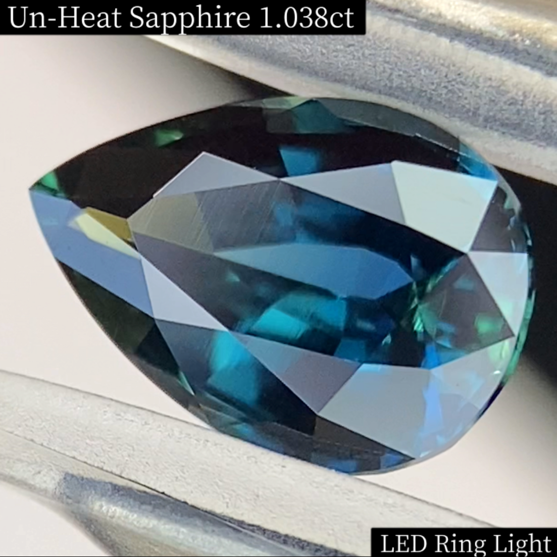 Un-Heat Green Blue Sapphire 1.038ct / Vietnam